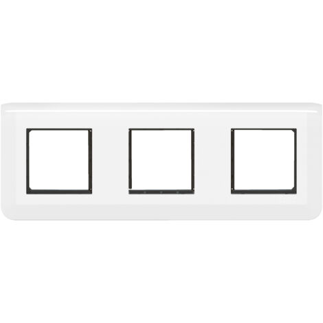 Legrand - Plaque Mosaic avec support pour 3 x 2 modules montage horizontal - Blanc