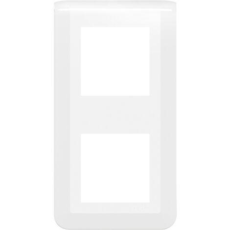 Legrand – Plaque Mosaic 2x2 modules montage vertical – Blanc – Entraînement entraxe 71mm – Installation facile sur supports Batibox
