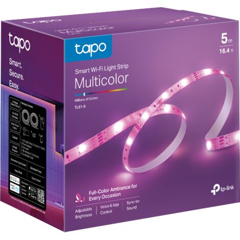 Ruban LED 2x5m WiFi connecté multicolore - Tapo TL61-10 - TP-LINK