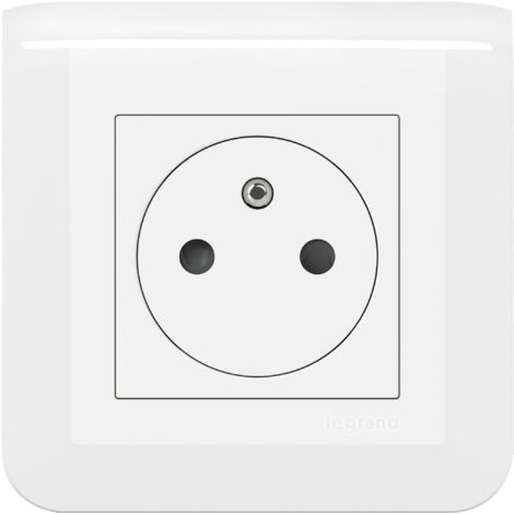 Legrand – Prise de courant 2P+T surface CPL blanc – Fixation à griffes – 16A 250V IP41 – Bornes automatiques – 99216