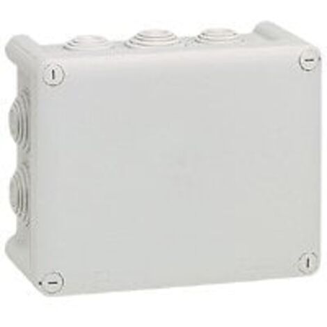 Legrand – Boîte de dérivation 155x110x74 mm – Protection IP55 et IK07 – 10 entrées – Couvercle à 1/4 de tour pour câblage facile