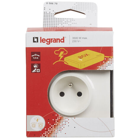 Legrand - Prise protégée 2P+T + 2 prises RJ45 avec parafoudre
