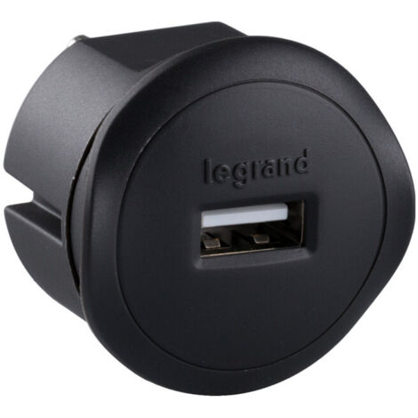 Legrand – Prise USB 5V 1,5A avec fiche 2P 10A – Encombrement réduit pour rechargement rapide – Compatible prises françaises et italiennes