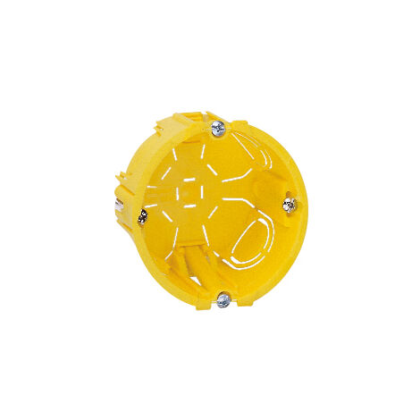 Legrand – Boîte de dérivation ronde 80mm – Profondeur 40mm – Plaque et vis incluses – Installation rapide pour cloisons sèches (1/2)