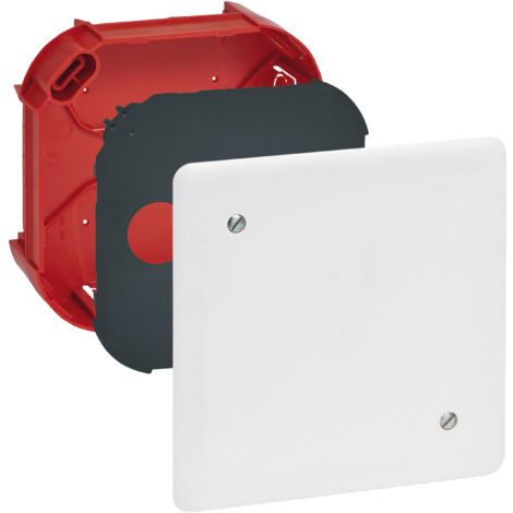 Legrand – Boîte de dérivation plastique 120x120x40 mm – Parois défonçables pour flexibilité – Lamelles multiface pour raccordement sécurisé