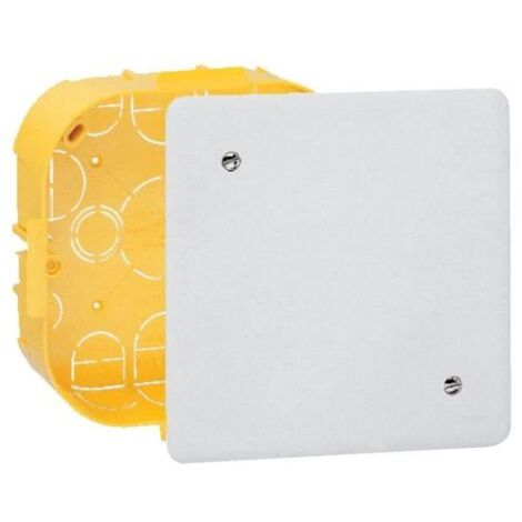 Legrand – Boîte de dérivation encastrée 160x105x40 mm – Plastique robuste – Fond défonçable pour installation aisée – Pour murs en plaques de plâtre (1/2)