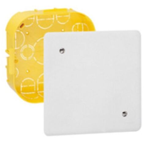 Legrand – Boîte de dérivation pour plâtre 170x170mm – Profondeur 50mm – Fond défonçable pour câblage complexe – Couvercle et vis inclus