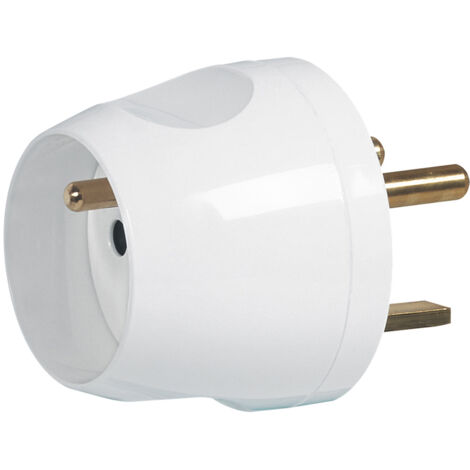 Legrand – Adaptateur électrique 2P+T 16A sur socle 20A – Permet branchement 3680W en 230V – Couleur blanche