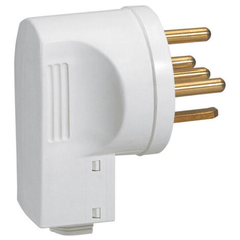 Legrand – Fiche électrique mâle 3P+N+T 32A à sortie latérale – Protection IP20 contre la poussière et l'humidité – Montage sur câble Ø6 à 20mm