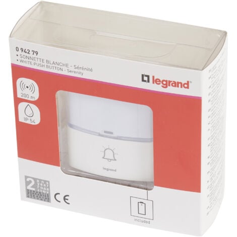 Legrand - Sonnette IP54 pour kit carillon Sérénité - Blanc