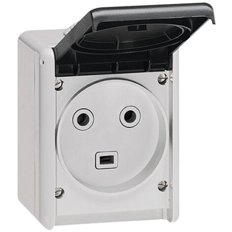 Legrand – Prise de courant étanche 32A – 2P + T – IP44 pour installations extérieures – Bornes à vis – Fixation en saillie