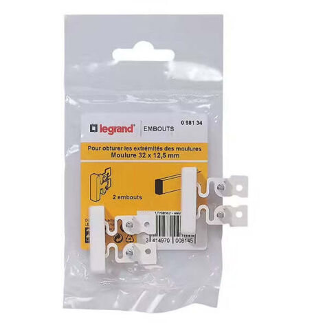 Legrand - Lot de 2 embouts - Pour moulure section 32x12,5mm