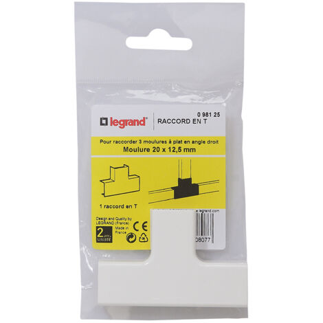 Legrand - Raccord en T - Pour moulure section 20x12,5mm
