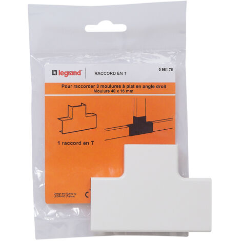 Legrand - Raccord en T - Pour moulure section 40x16mm