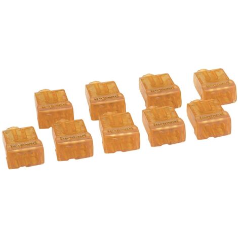 Legrand - Borne de connexion Nylbloc auto pour fils rigides - 9 bornes oranges pour 3 fils (1/2)