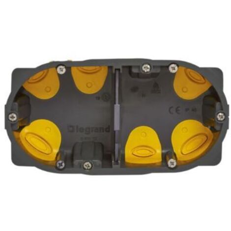 Legrand - Boîte d'encastrement  2 postes Écobatibox - Profondeur 40mm