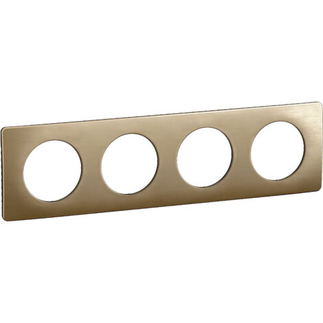 Legrand - Plaque Céliane 4 postes - Bronze Satiné emballage GD (1/2)