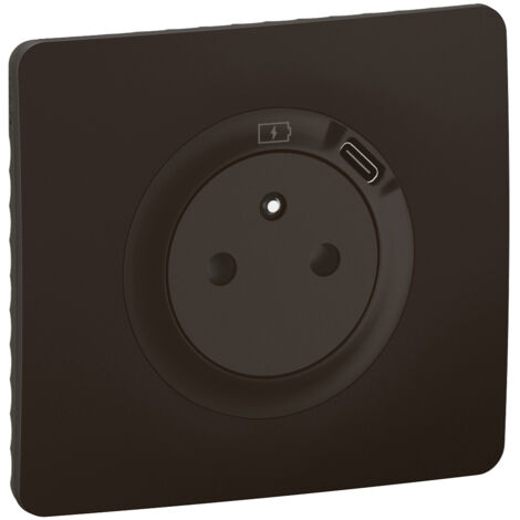 Legrand - Prise 2P+T avec prise USB Type-C 7,5W Céliane complet Noir