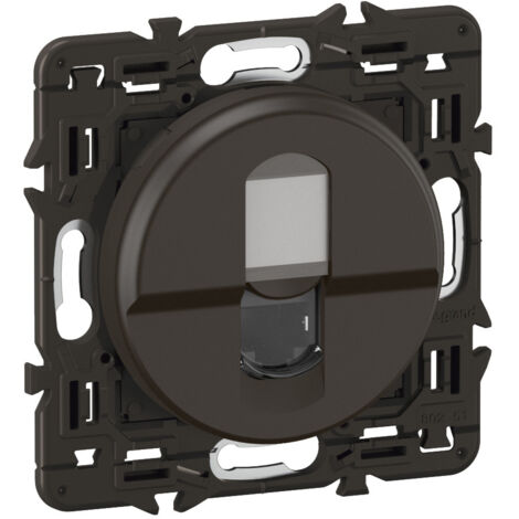 Legrand - Prise RJ45 Céliane blindée Catégorie 6 STP - enjoliveur Noir et support