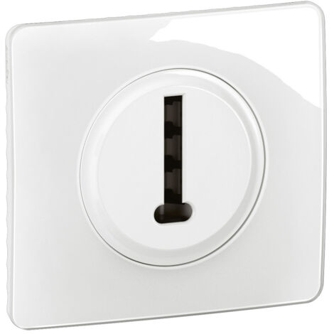 Legrand - Prise téléphone Céliane 8 contacts - Complet Blanc (1/2)