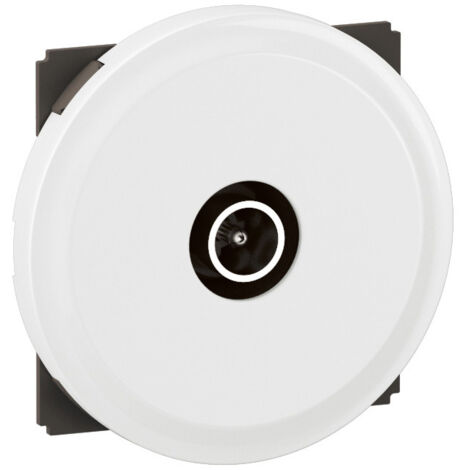 Legrand - Prise TV simple mâle Céliane avec enjoliveur Blanc