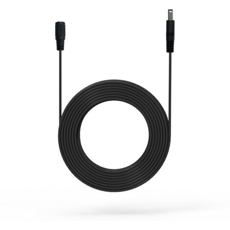 Ezviz – Rallonge noire pour câble d'alimentation 5m – Intensité 16A – Tension 230V – Section 1.5mm² – Pour chantiers humides