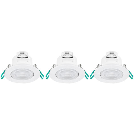 Spot encastré à LED intégré YOURHOME 500lm blanc IP65 4000K 840 pack de 3 - SYLVANIA - 90023