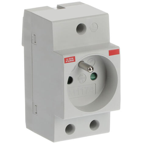 Prise électrique ABB, Montage rail DIN, Français 2P+T, , IP20, IP30 ( Prix pour 1 )