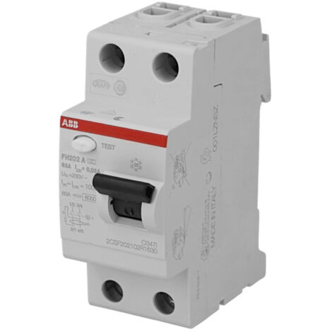 ABB – Interrupteur différentiel 2 P 40 A 30 mA Type AC – Raccordement à vis – Tension 230/240 V CA – 443051