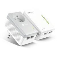Tp-Link – Kit CPL AV600 WiFi – Débits jusqu'à 600 Mbps – 2 ports Ethernet – WiFi 300 Mbps pour zones éloignées – Plug and Play