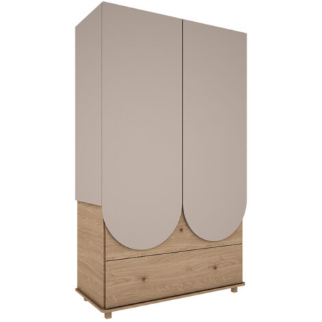 Armoire 2 portes 2 tiroirs Wood Luck Bloom - Cachemire et Bois (1/5)