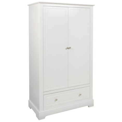 Armoire 2 portes 1 tiroir Bellamy Marylou Blanc (1/3)
