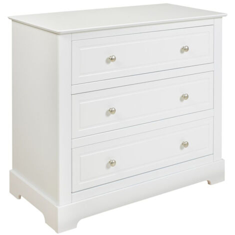 Commode 3 tiroirs Bellamy Marylou Blanc (1/3)