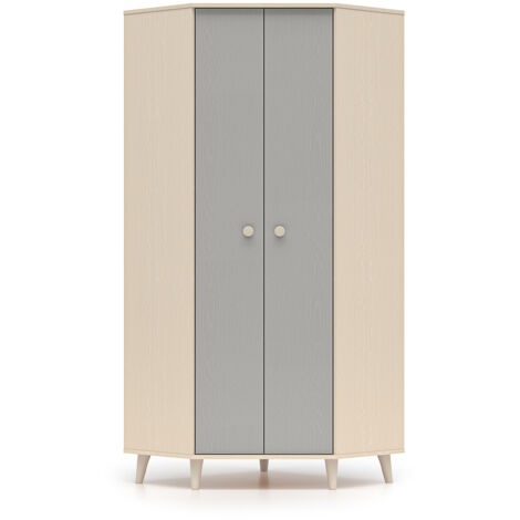 Armario de esquina 2 puertas Alycia Beige y Gris (1/5)