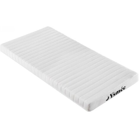 Vente-Unique – Matelas enfant 90 x 200 cm mousse 7 zones 25kg/m3 ép. 12cm – Soutien ferme pour sommeil réparateur – Conçu pour enfants
