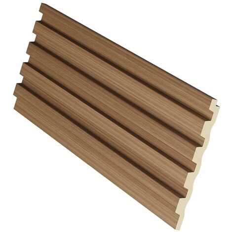 Panneau mural 3D - Pack de 3,71 m² - Coloris bois naturel - Lot de 8 pièces - TATIANA (1/5)
