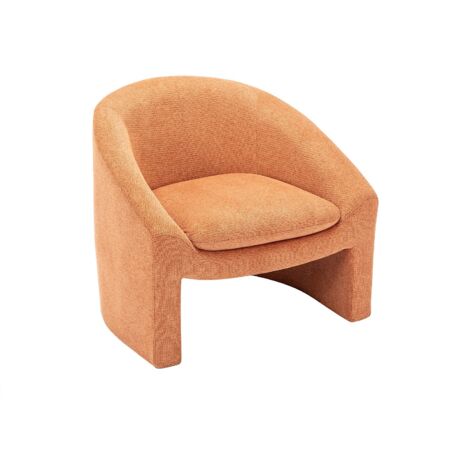 Fauteuil en tissu terracotta OSSANA (1/5)