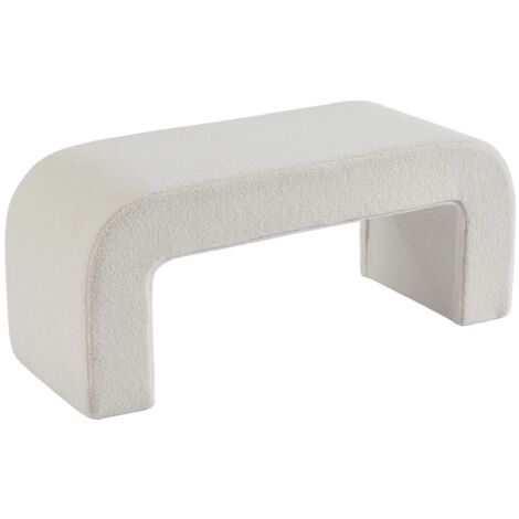 Banc en tissu bouclette - Blanc - CALVELO