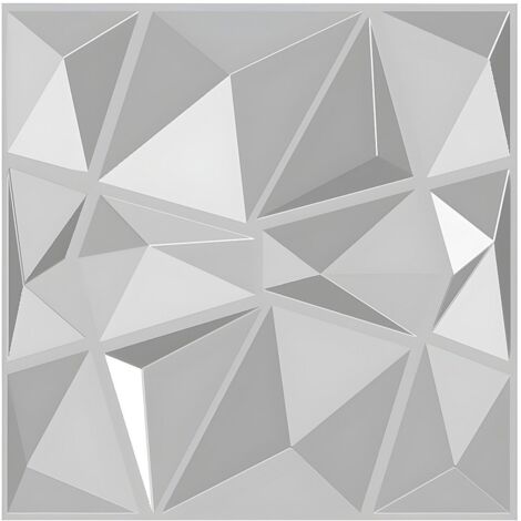 Vente-Unique – Panneau décoratif mural 3D à peindre – lot de 12 pièces – 3 m² – en bambou isolant thermique et phonique – pose collée