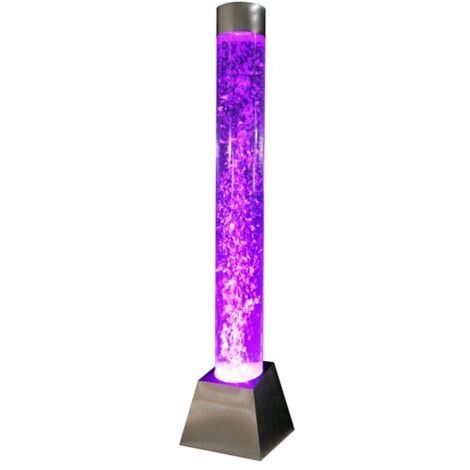 Colonne de bulles d'eau - LEDs à couleur changeante - Argenté - H. 130 cm - WOBY