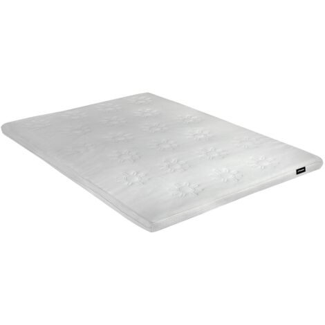 Surmatelas 180 x 200 cm – Hauteur 7,5 cm en Mousse à mémoire de Forme en Gel Mousse à mémoire de Forme avec Gel imperméable certifié Oeko-Tex Protège-Matelas