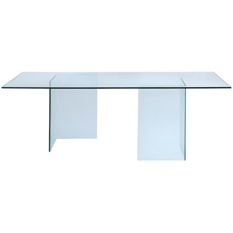 Table à manger COLEDON - 8 personnes - Verre trempé