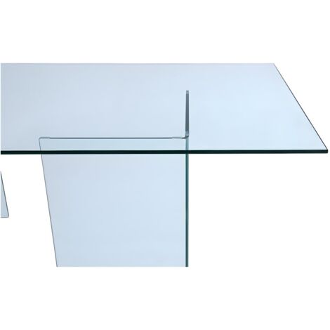 Table à manger COLEDON - 8 personnes - Verre trempé