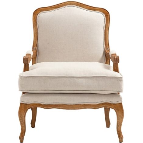 Fauteuil bergère en lin et tissu victor Couleur à motifs Robin Des Bois | La Redoute