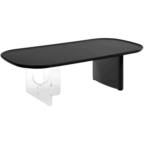 Table basse en MDF et acrylique - Noir et transparent - RASIA de Pascal Morabito (1/5)