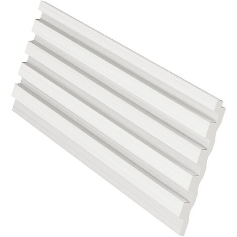 Panneau mural 3D - Pack de 3,71 m² - Blanc - Lot de 8 pièces - TATIANA (1/4)