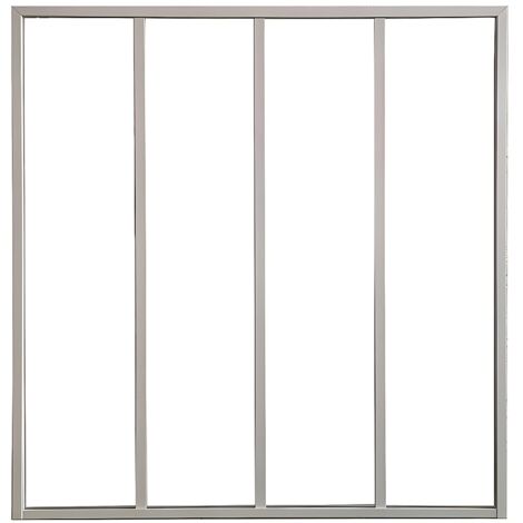 Vente-Unique – Verrière d'intérieur en aluminium thermolaqué 120x105 cm – Verre trempé 4 mm – Finition mat – Pour espaces lumineux