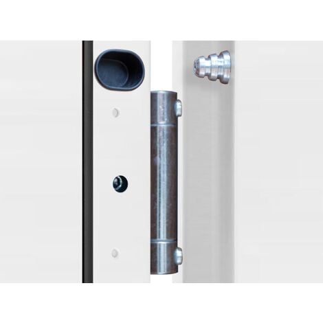 Porte d'entrée en acier pleine H207 x L100 cm anthracite - poussant droit - AGUEDA