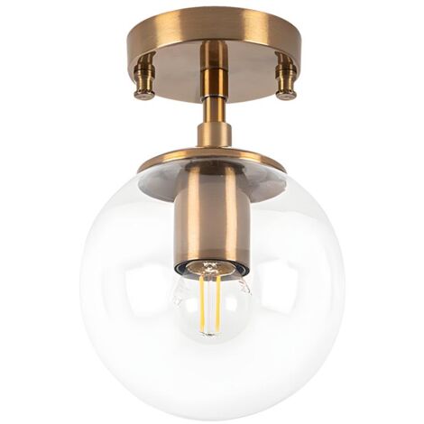 Plafonnier en métal avec globe - D. 15 x H. 23 cm - BARLATI (1/5)