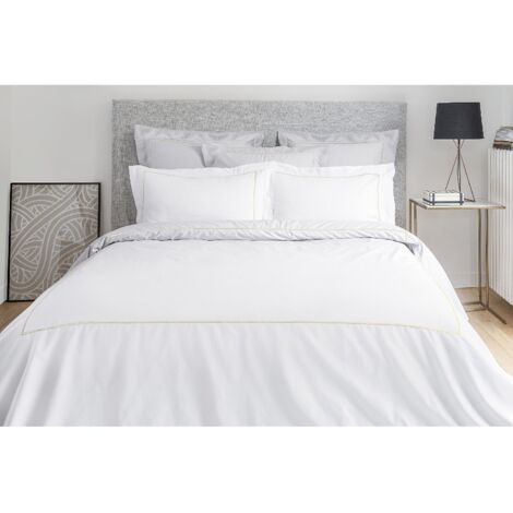 Housse De Couette Percale 80 Fils - 140x200 - Mastic Ecru - LIGNE DU